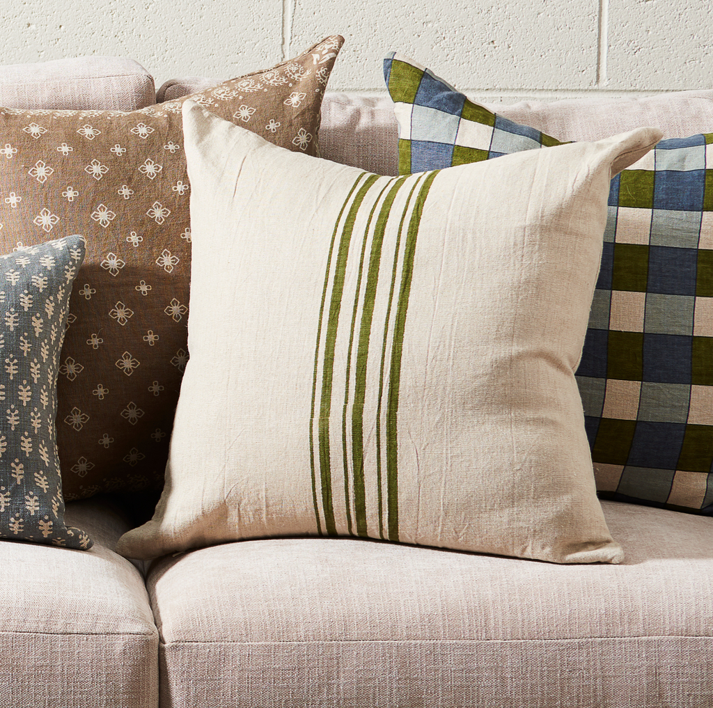 Quinn Green Pillow 22" x 22"